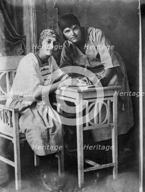 Komsomol Leaders Rufina Chudnik and Anna Preikshas, 1925. Creator: Unknown.