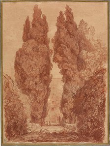 The Great Cypresses of the Villa d'Este (Les Grands Cyprès de la villa d'Este), 1760. Creator: Fragonard; Jean Honoré (1732-1806).