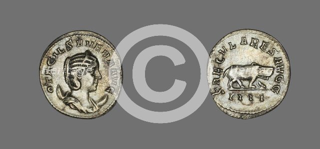 Antoninianus (Coin) Portraying Empress Marcia Otacilia Severa, 248, issued by Emperor Philip the Ara Creator: Unknown.