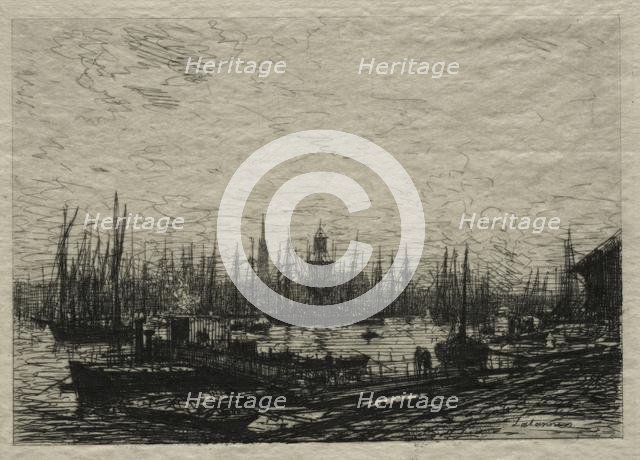 The Harbor of Bordeaux. Creator: Maxime Lalanne (French, 1827-1886).