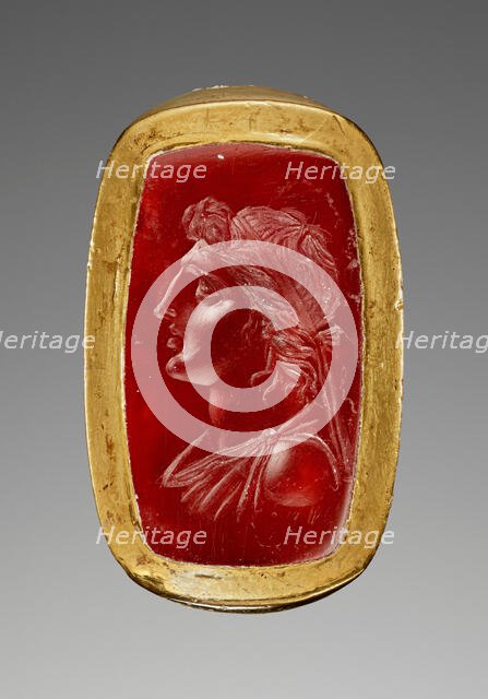 Engraved Gem with Alexander the Great inset Into a Hollow Ring, 1st century B.C. Creator: Unknown.