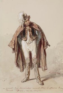 Man in Costume, 1859-1860. Creator: Paul Gavarni.