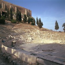 Shot of the theatre of Dionysus in Athens, 5th century BC. Artist: Unknown