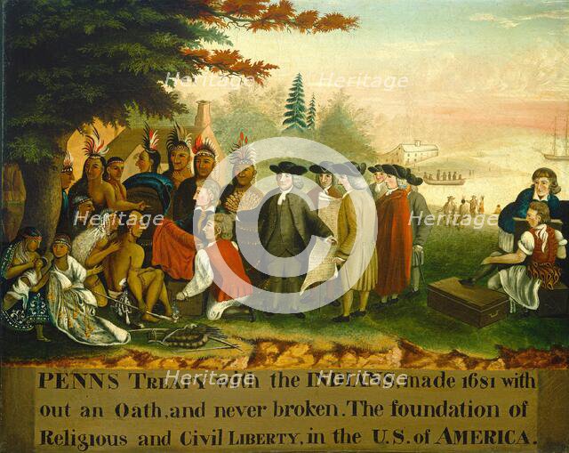 Penn's Treaty with the Indians, c. 1840/1844. Creator: Edward Hicks.