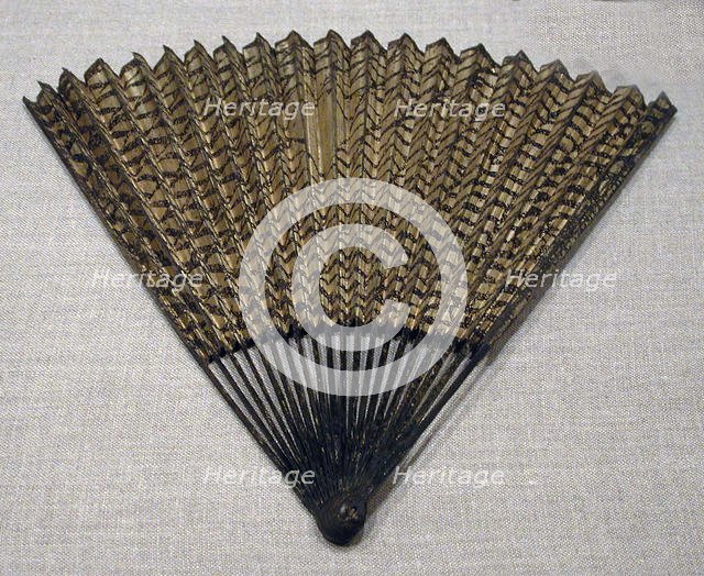 Folding Fan with Fishing Net Decoration, late 16th-early 17th century. Creator: Unknown.