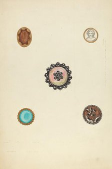 Buttons, 1935/1942. Creator: Mary Fitzgerald.