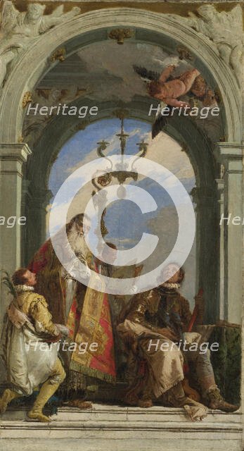 Saints Maximus and Oswald, c. 1745. Creator: Tiepolo, Giambattista (1696-1770).