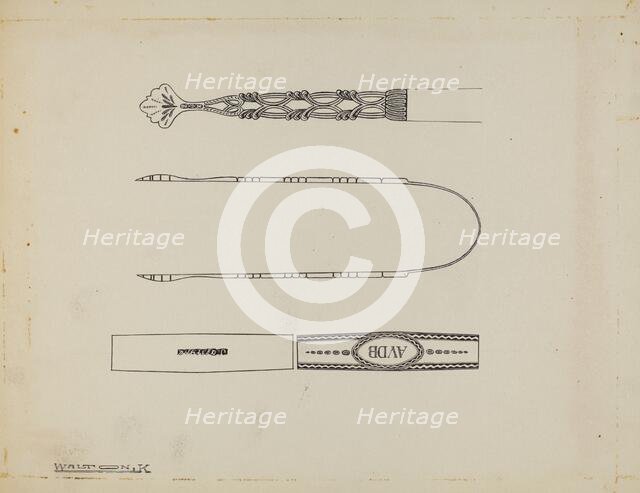Silver Sugar Tongs, c. 1939. Creator: Kalamian Walton.