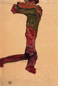 Male Nude, 1910. Creator: Schiele, Egon (1890-1918).