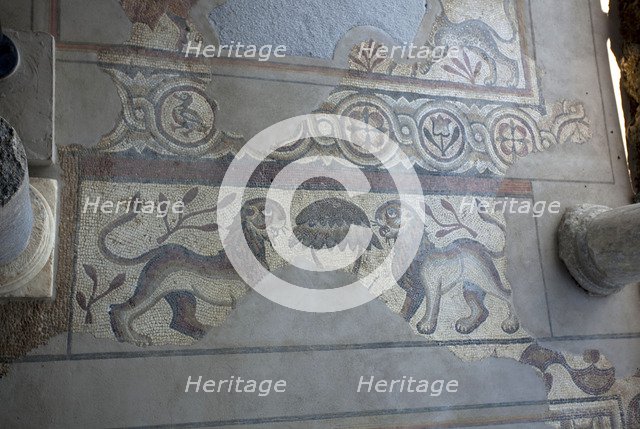 A mosaic in the Roman Forum of Mertola, Portugal, 2009. Artist: Samuel Magal