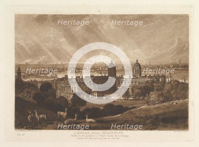 London from Greenwich (Liber Studiorum, part V, plate 26), January 1, 1811. Creator: JMW Turner.