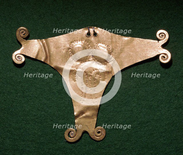 Gold cross-shaped idol from the Moigard treasure, 31st century BC. Artist: Unknown