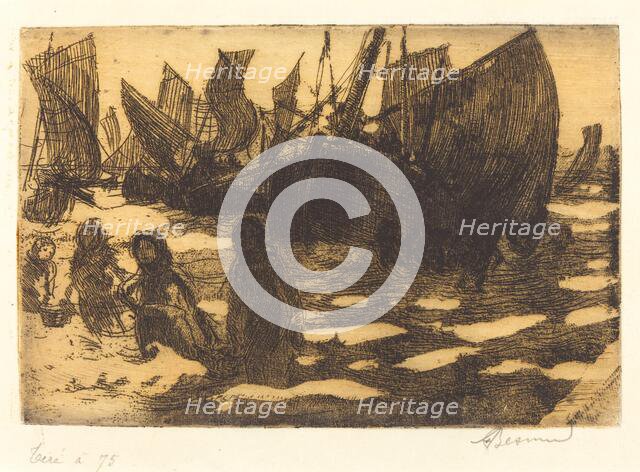 Small Fishing Boats of Berck (Petites Pêcheuses de Berck), 1897. Creator: Paul Albert Besnard.