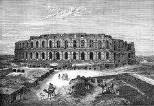 The Roman Coliseum of Thysdrus at El Djem, near Tunis, 1874. Creator: Unknown.