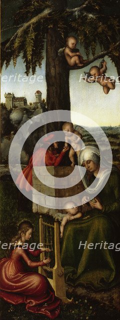 The Education of the Virgin Mary. Altarpiece of the Virgin (right wing), 1510-1515.