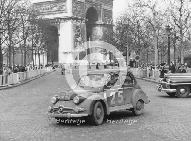 Panhard Dyna in Paris during 1953 Monte Carlo Rally. Creator: Unknown.