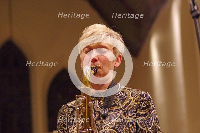 Josephine Davies Mark Bassey Sextet, St Andrews Church, Hove, East Sussex, 14 Oct 2022. Creator: Brian O'Connor.