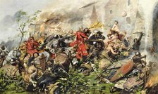 The Siege of Milan by Frederick I Barbarossa in 1162, 1891. Creator: Moniuszko, Jan Czeslaw (1853-1908)