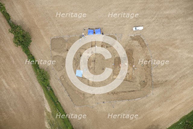 Excavations at Rutland Roman Villa, Rutland, 2022. Creator: Damian Grady.