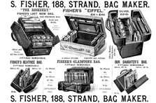 Advertisement for S. Fisher, bag maker, 1895. Creator: Unknown.