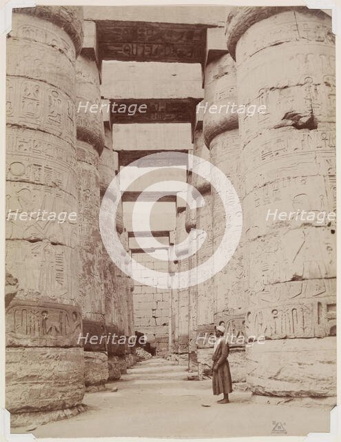Hypostyle Hall, Temple of Karnak. Luxor, East Bank, 19th century. Creator: Zangaki.