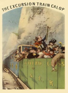 "The Excursion Train Galop", sheet music cover, c1860, (1945).  Creator: Unknown.