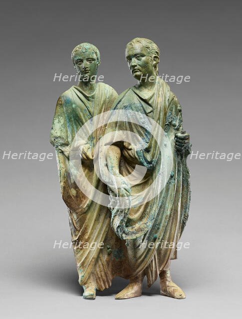 Relief Fragment of Two Men, A.D. 50-75. Creator: Unknown.