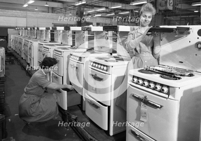 Cooker production line at the GEC factory, Swinton, South Yorkshire, 1960.  Artist: Michael Walters