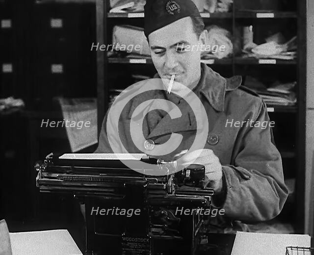 A Journalist at Work, 1943. Creator: British Pathe Ltd.