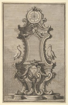 Design for a Clock, from 'Disegni Diversi', 1714 or 1750. Creator: Giovanni Giardini.