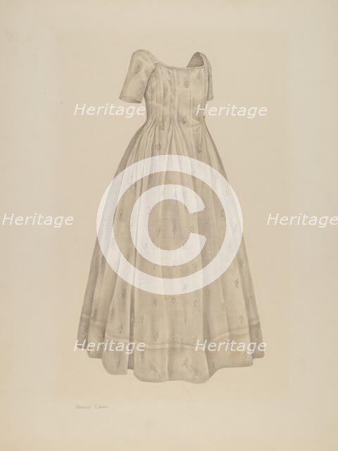 Girl's Dress, 1935/1942. Creator: Nancy Crimi.