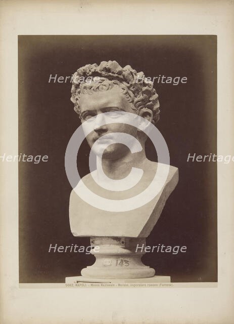 'Nero' (Lucius Domitius Ahenobarbus Nero), 1880s.  Creator: Giacomo Brogi.