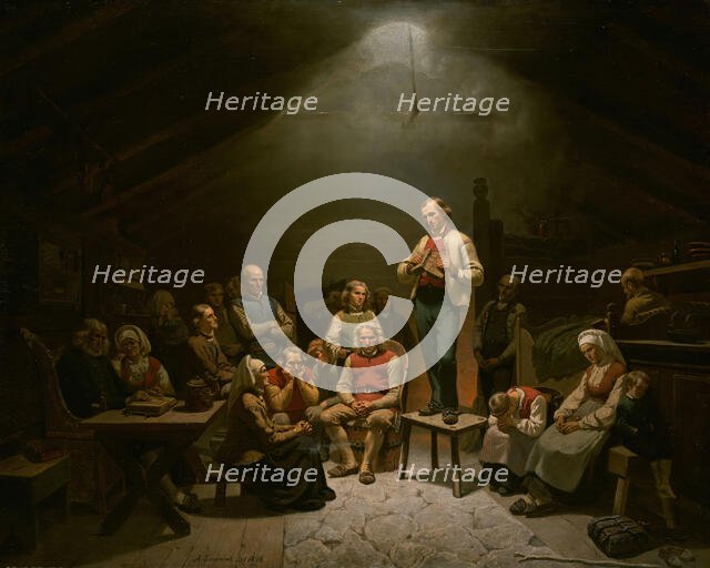 Low Church Devotion, 1848. Creator: Adolph Tidemand.