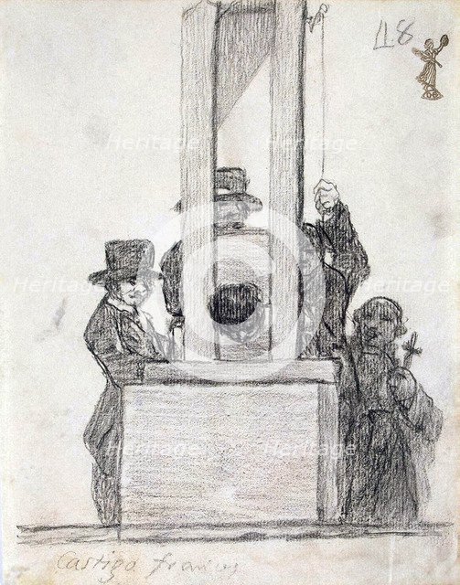 'French Penalty', between 1824 and 1828.  Artist: Francisco Goya