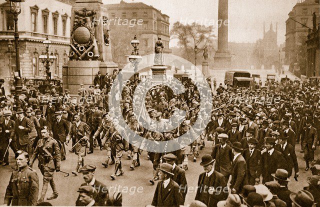 1st Battalion London Scottish marching through London on arrival from France, May 16th, 1919. 
