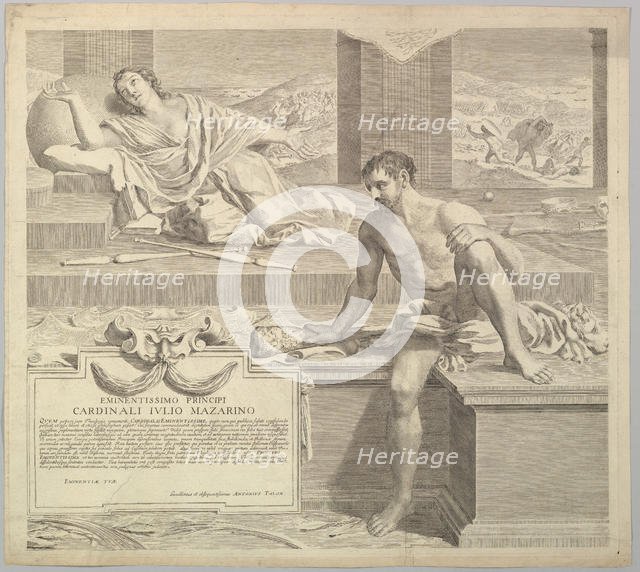 Theological Thesis of Antoine Talon, 1648. Creator: Claude Mellan.