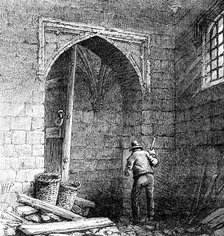 Cellars beneath the Houses of Parliament House in the time of King James I, c1902. Artist: Unknown