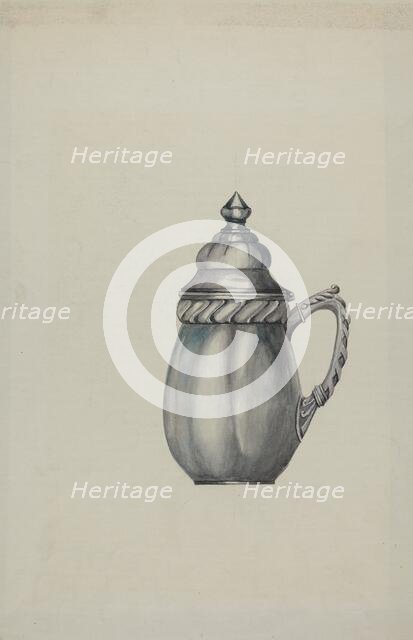 Pewter Honey Jar, c. 1937. Creator: Beulah Bradleigh.