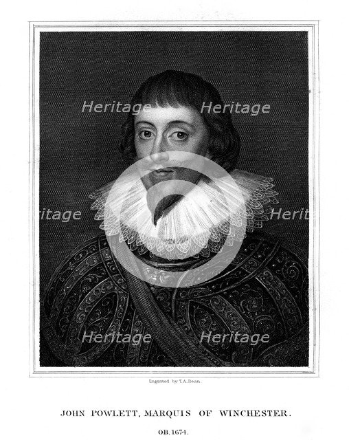 John Paulet, 5th Marquess of Winchester, royalist, (1826).Artist: TA Dean