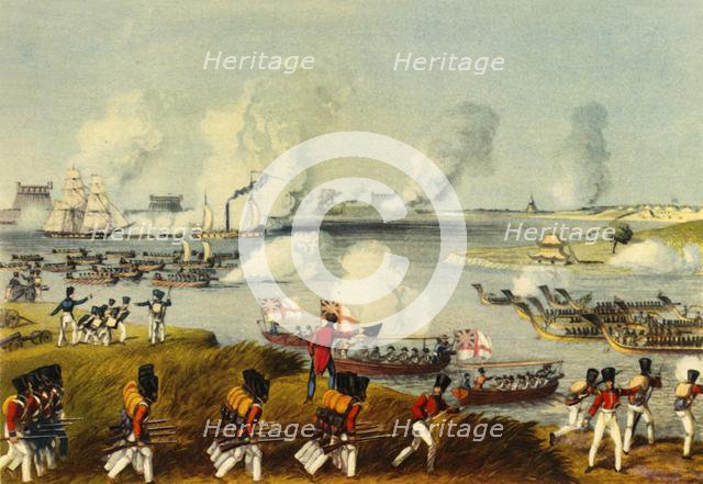 'Combined Naval and Military Forces, Burma, 27th March, 1825', (1944).  Creators: Thomas Stothard, Henry Pyall.