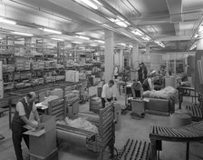Boxes being packed ready for distribition, Stanley Tools, Sheffield, South Yorkshire, 1967. Artist: Michael Walters