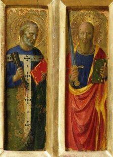 The Apostles Peter and Paul (From the Perugia Altarpiece), ca 1437. Creator: Angelico, Fra Giovanni, da Fiesole (ca. 1400-1455).