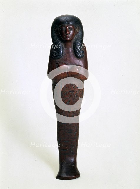 Wooden ushabti figurine of Mutry, Ancient Egyptian, 16th or 15th century BC. Artist: Unknown