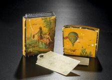 Dance card case and ivory cards, late 18th century. Creator: Unknown.