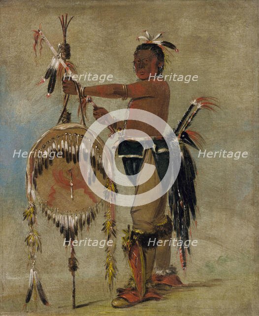 Pash-ee-pa-hó, Little Stabbing Chief, a Venerable Sauk Chief, 1835. Creator: George Catlin.