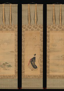 Snow, Moon, and Cherry Blossoms (Yoshiwara in Three Seasons), early 19th century. Creator: Hosoda Eishi.