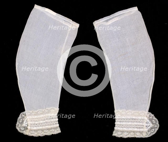 Undersleeves, American, ca. 1850. Creator: Unknown.