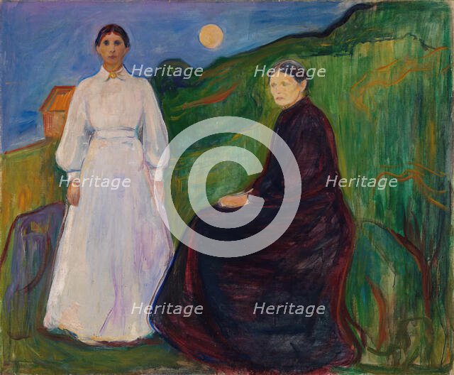 Mother and Daughter, probably 1897. Creator: Edvard Munch.