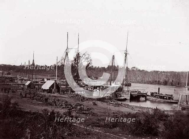 Broadway Landing, Appomattox River, 1864. Creator: William Frank Browne.