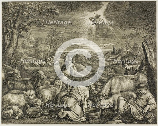 The Angel Promising the Land of Sichem to Abraham, n.d. Creator: Cornelis de Visscher.